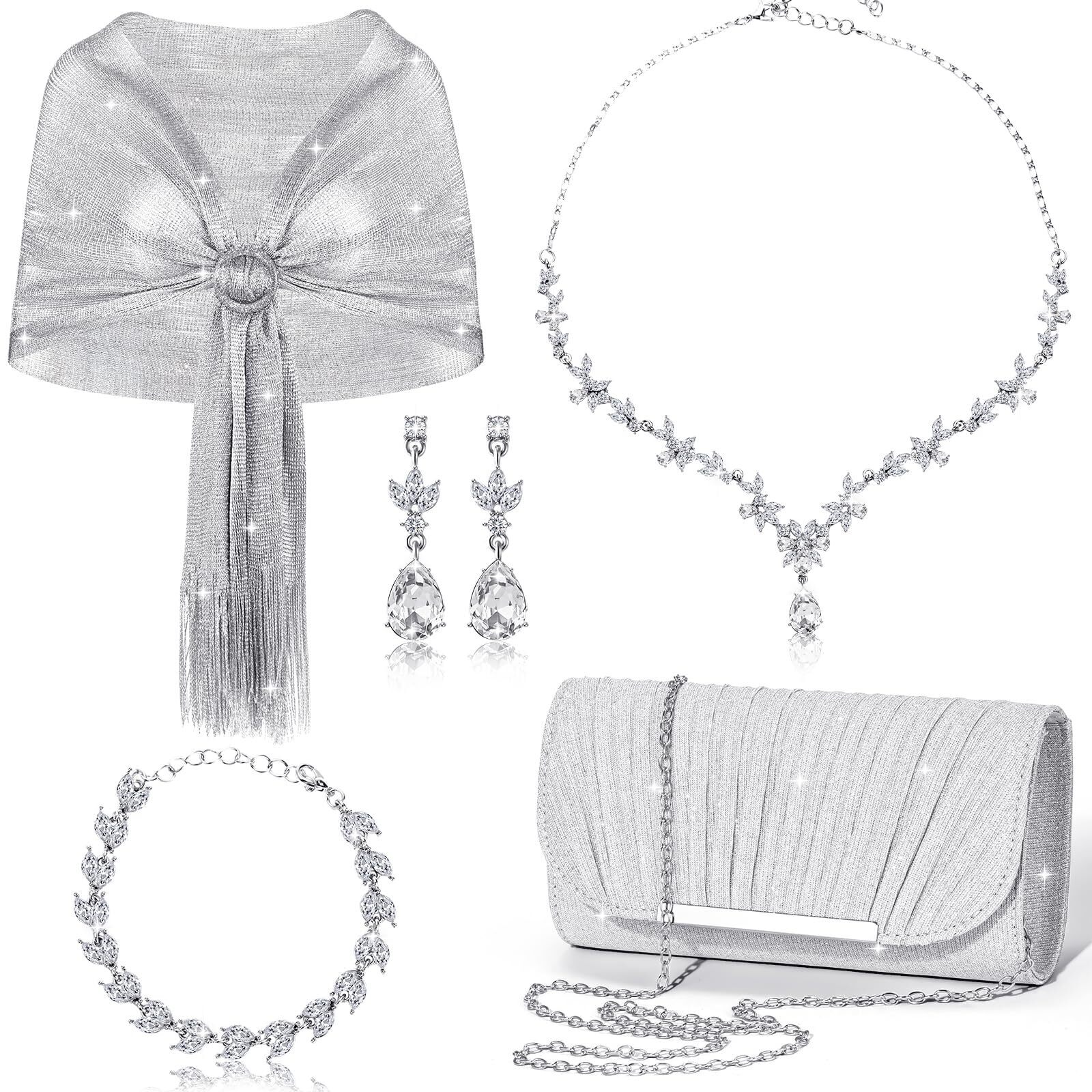 1184 Sparkling Shawls And Wraps With Buckle Clutch Bag Jewelry Set 1184 Sparkling Shawls And Wraps With Buckle Clutch Bag Jewelry Set